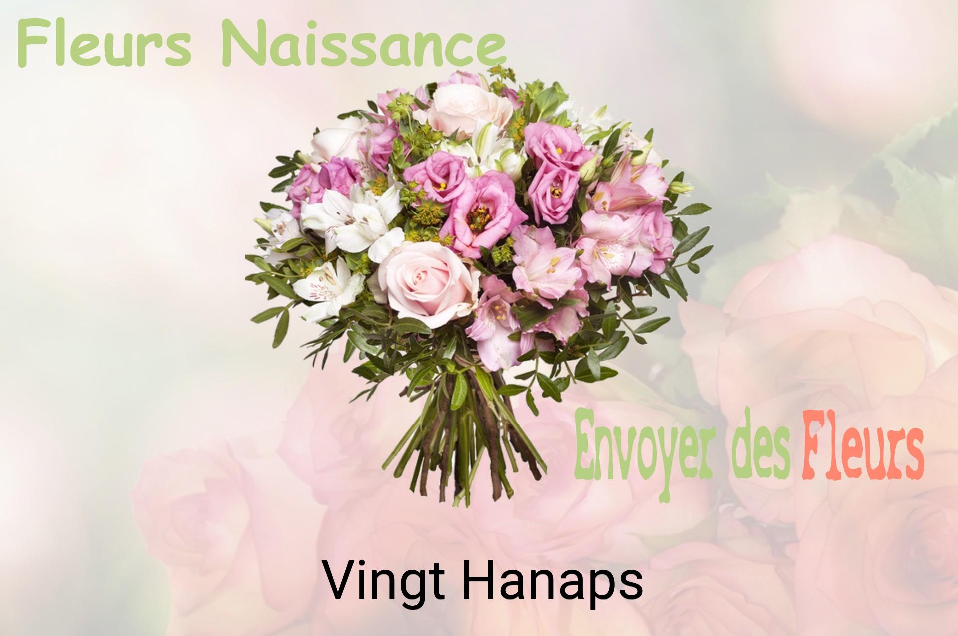 Bouquet de fleurs de naissance livré à Vingt-Hanaps